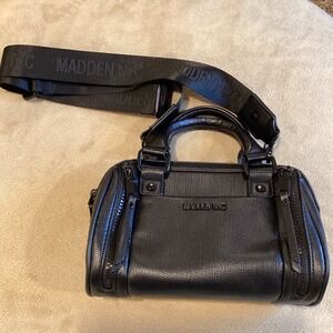 MADDEN NYC Black Mini Satchel Crossbody Shoulder Bag